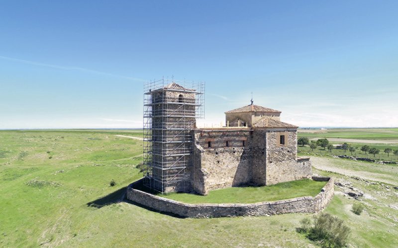 Neocatechumenal Way Church of the Assumption in Fuentes de Carbonero - Segovia - Spain during the restoration, 2021
